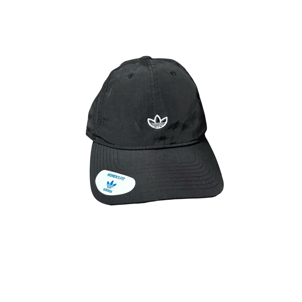 Adidas Originals Womens Relaxed Strapback Hat Black Nylon OSFW Trefoil Cap